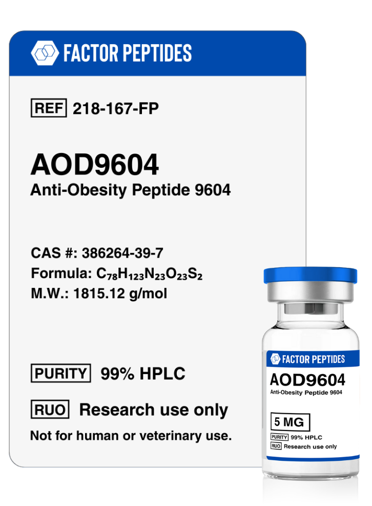 Fat Burn Peptides - AOD9604 5mg - Laboratory-Created Peptide